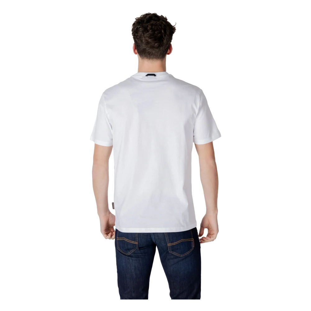 Napapijri Wit Bedrukt T-shirt voor Mannen White Heren