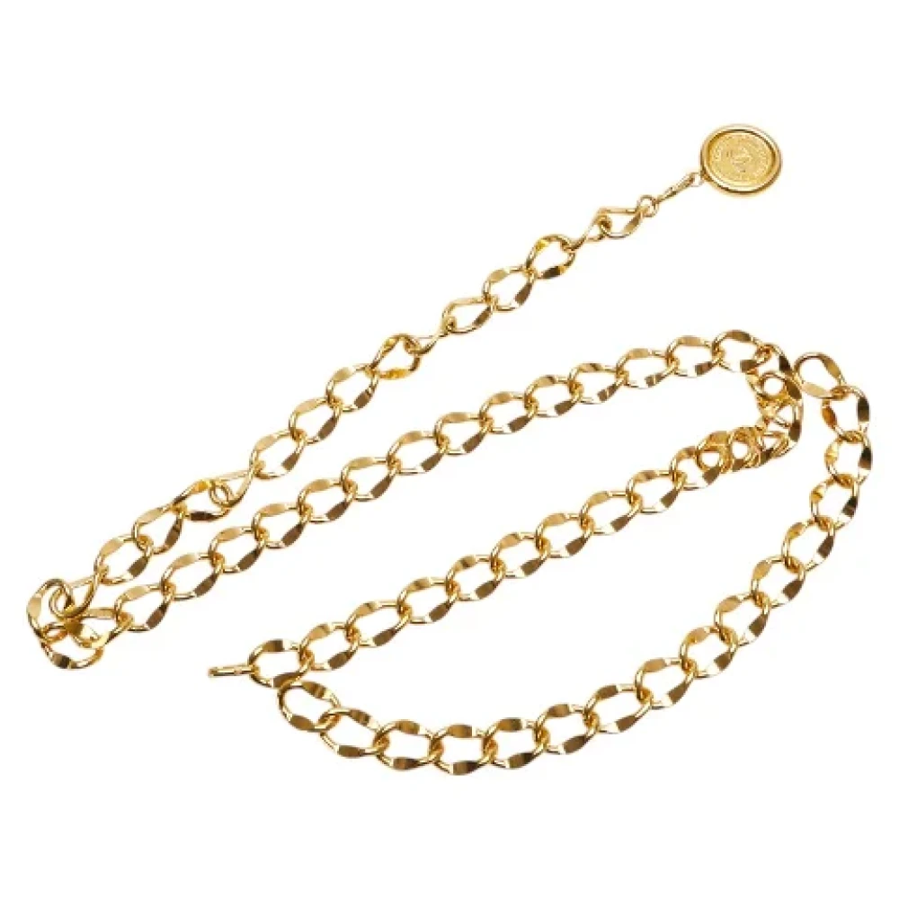 Chanel Vintage Pre-owned Metal belts Yellow Dames