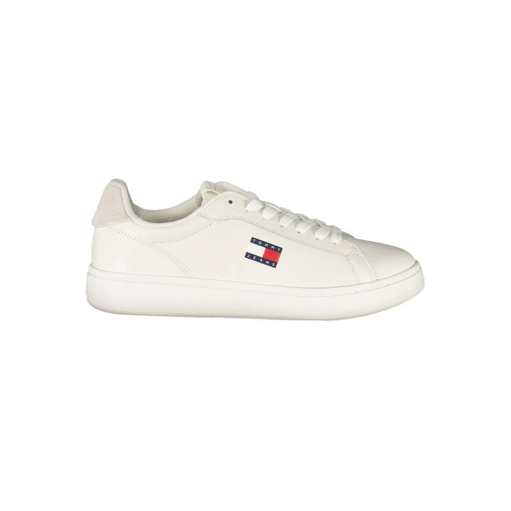 Tommy Hilfiger Women's White Sneakers, 3 Uk, Leather Sneaker