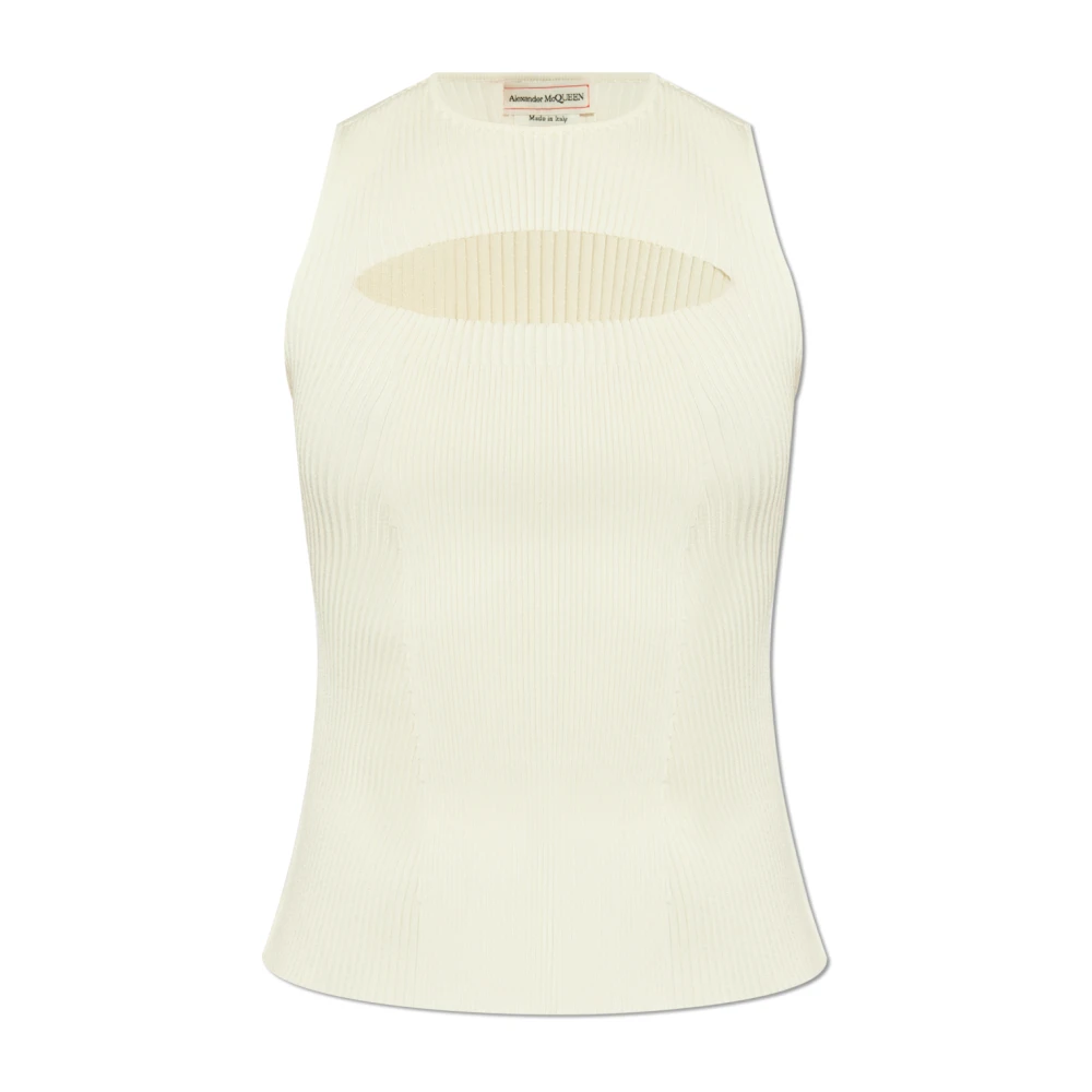 Alexander mcqueen Cropped top Beige Dames