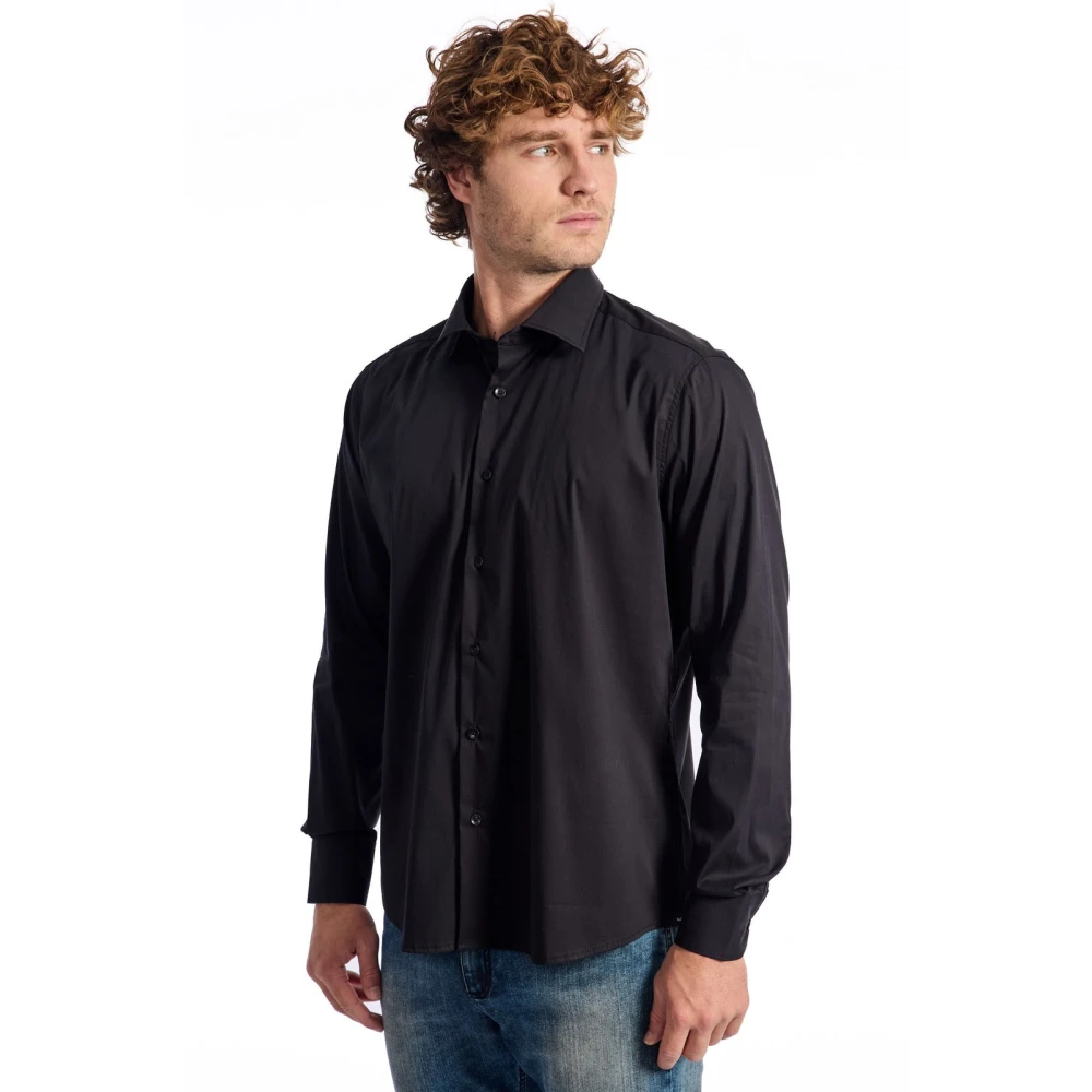 Baldinini Kleding Overhemden Black Heren