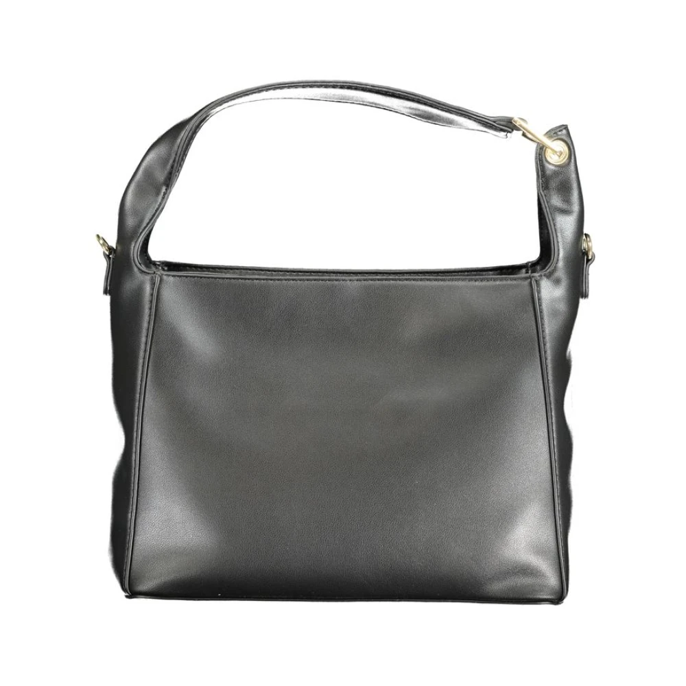 Valentino by Mario Valentino Zwarte polyethyleen schoudertas met verstelbare band Black Dames