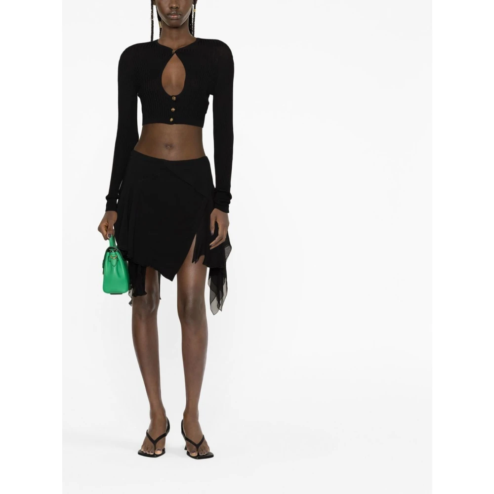 Versace Elegante Zwarte Rok Black Dames