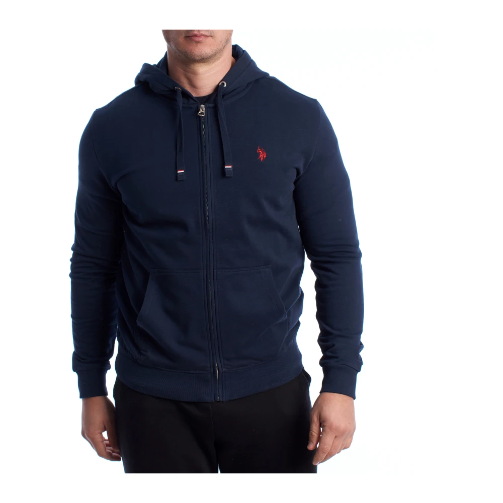 U.s. Polo Assn. Men's Blue Zip-Through Hoodie