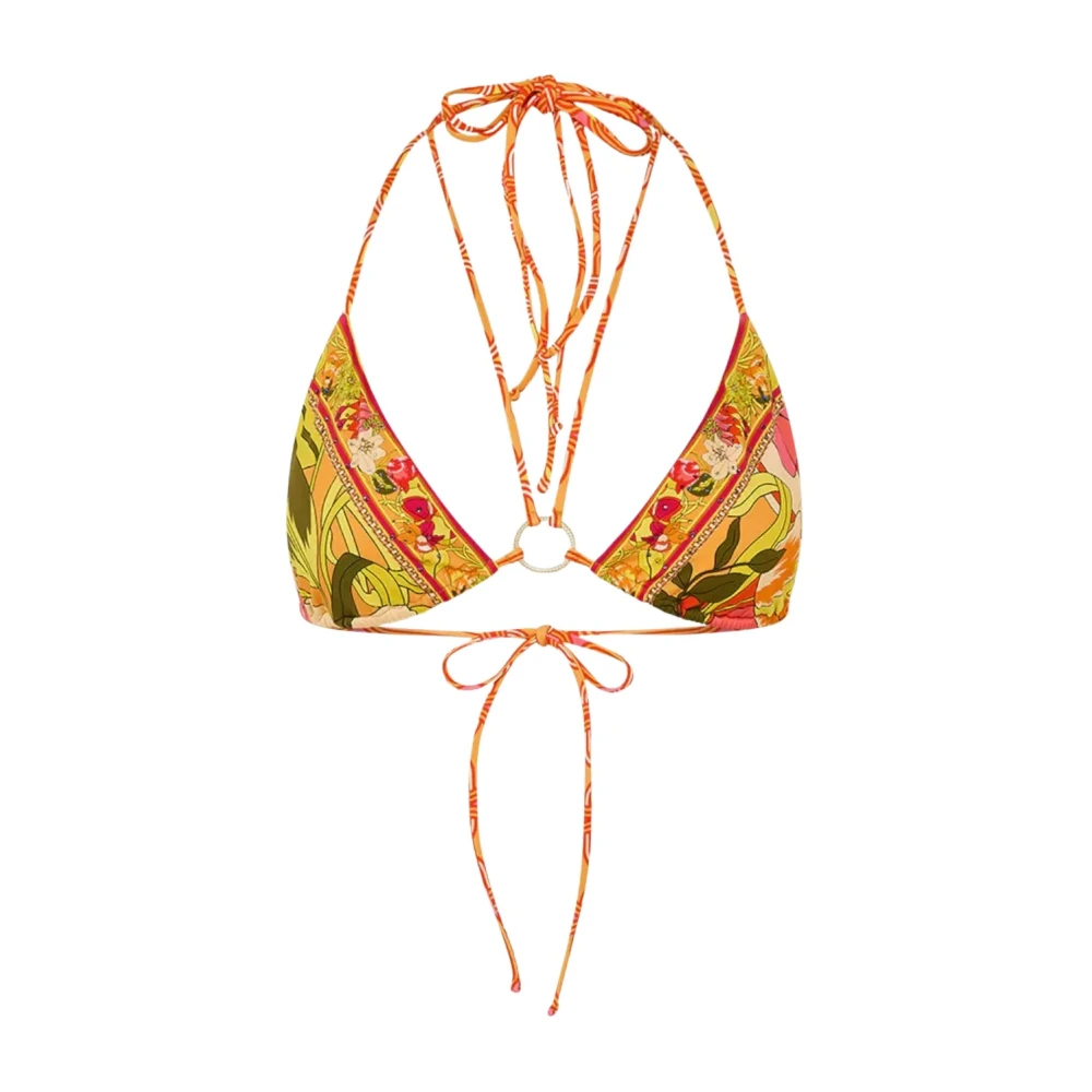 Camilla Bloemen Bikini Top met Strik Orange Dames