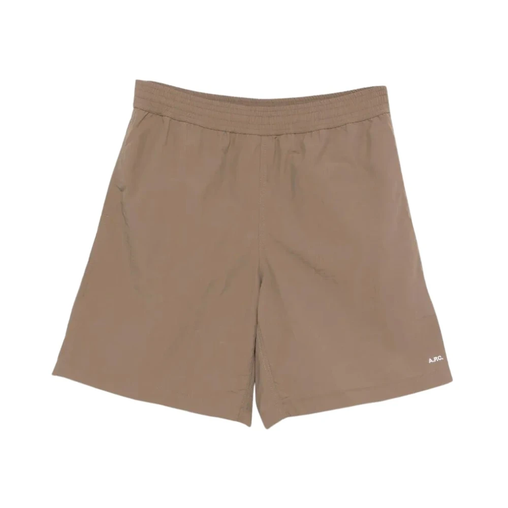 A.p.c. Men's Beige Rio Drawstring Shorts - Casual Shorts - M - Shorts