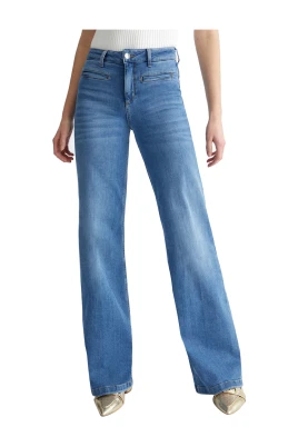 Blå Denim Flare Jeans