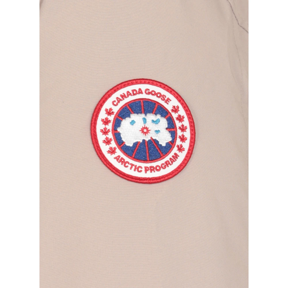 Canada Goose Beige Gewatteerd Donsjack met Capuchon Beige Heren