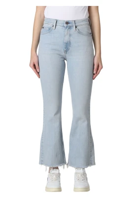 Cropped Utsvängda Jeans
