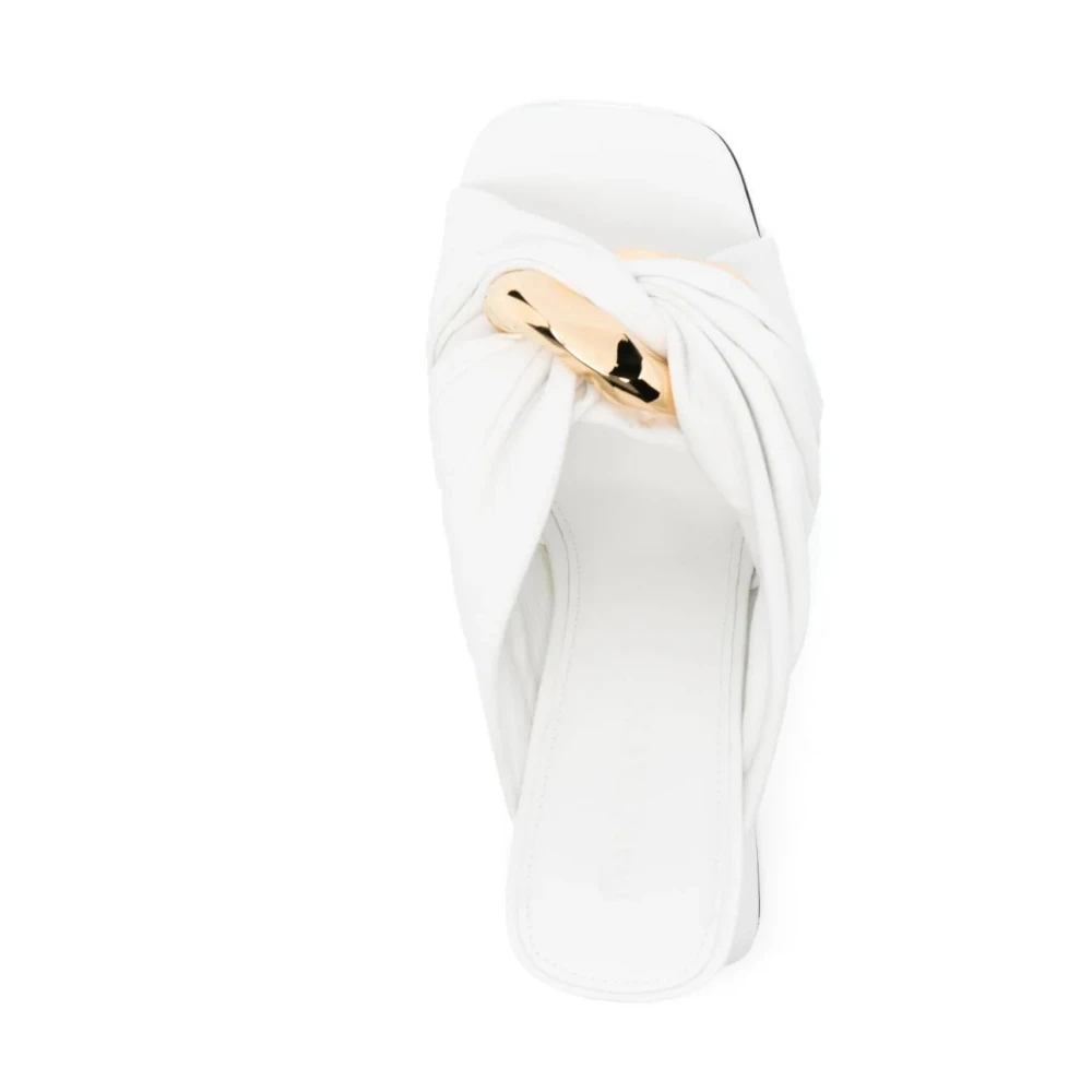 JW Anderson Chain Twist Leren Muiltjes White Dames