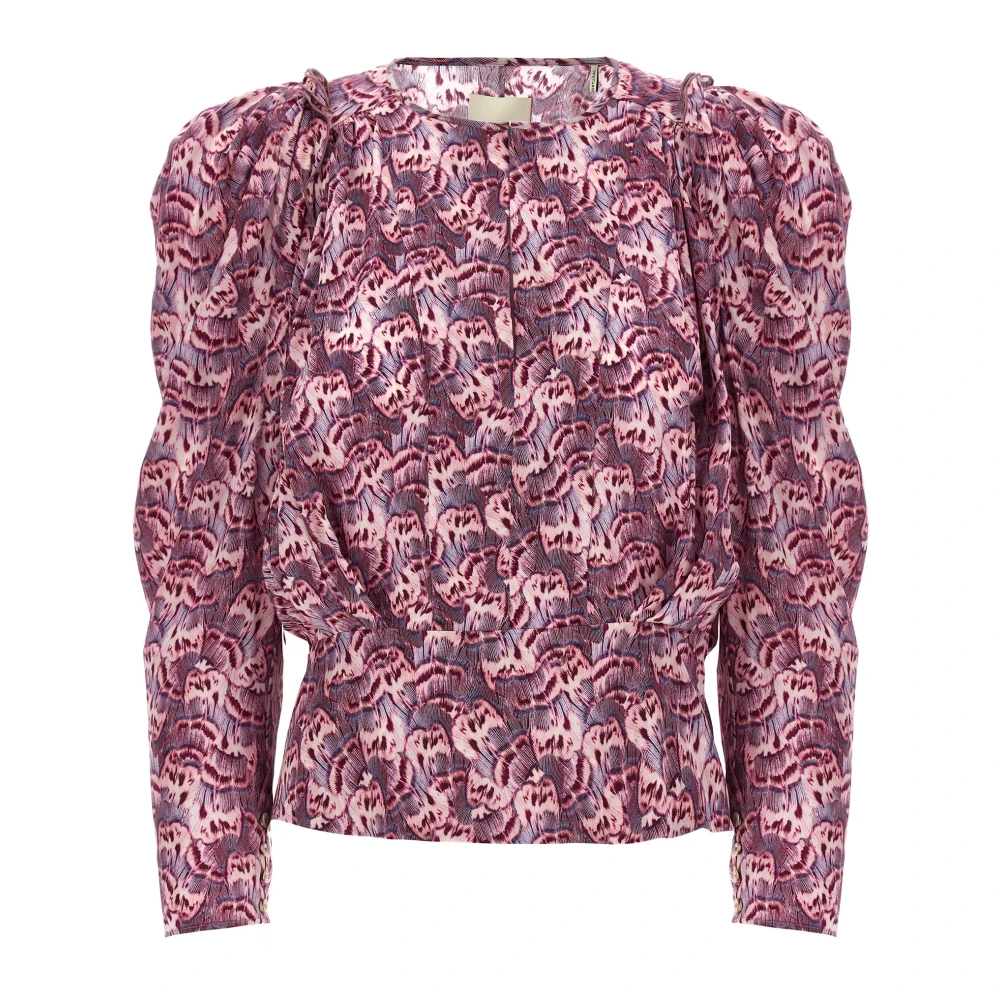 Isabel Marant Women's Multicolor Blouses, S, Zarga Stretch Silk Blouse