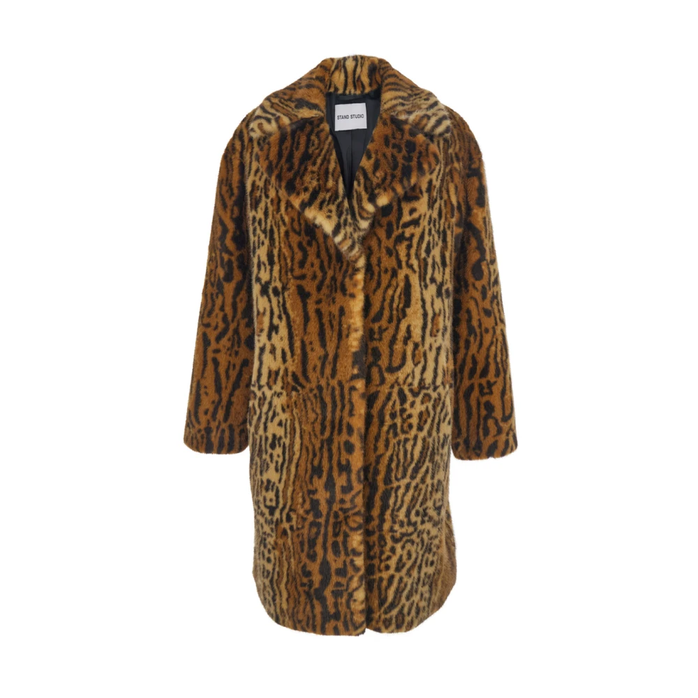 Stand Studio Women's Multi Camille Faux Fur Cocoon Coat - Image 2