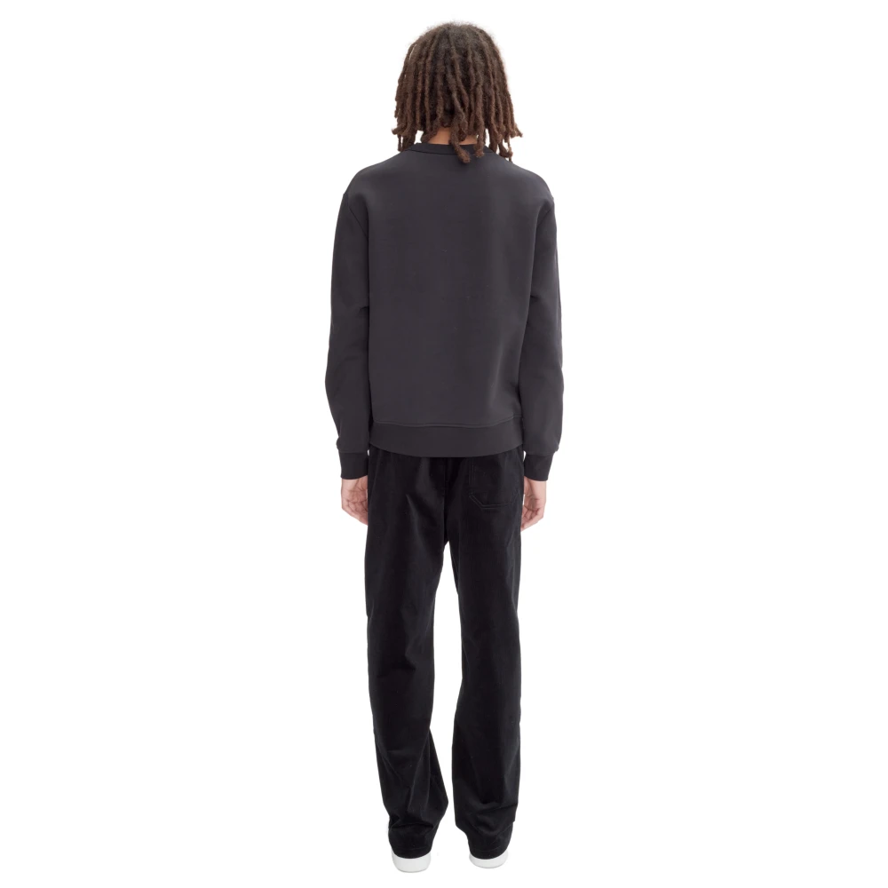 A.p.c. Katoenen Sweatshirt met Voorkantlogo Black Heren