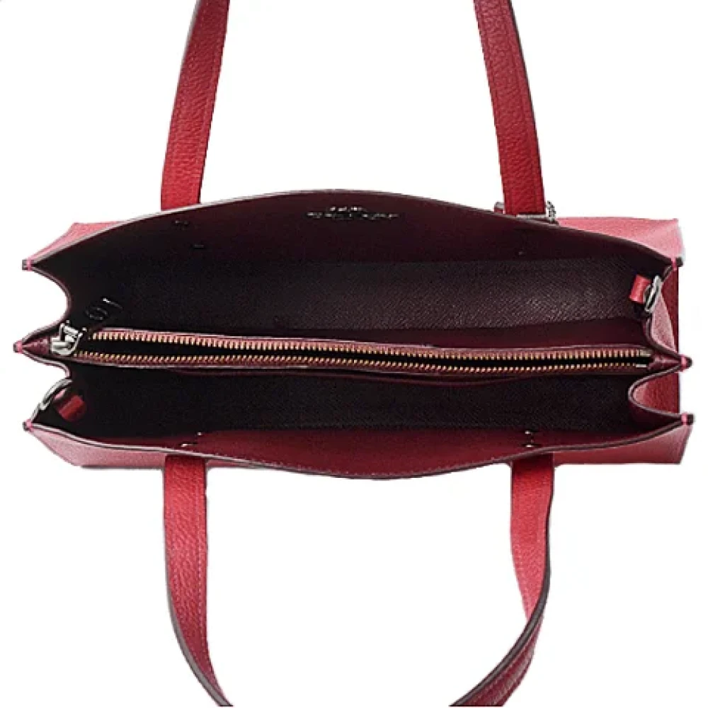 Coach Pre-owned Leather handbags Red Dames