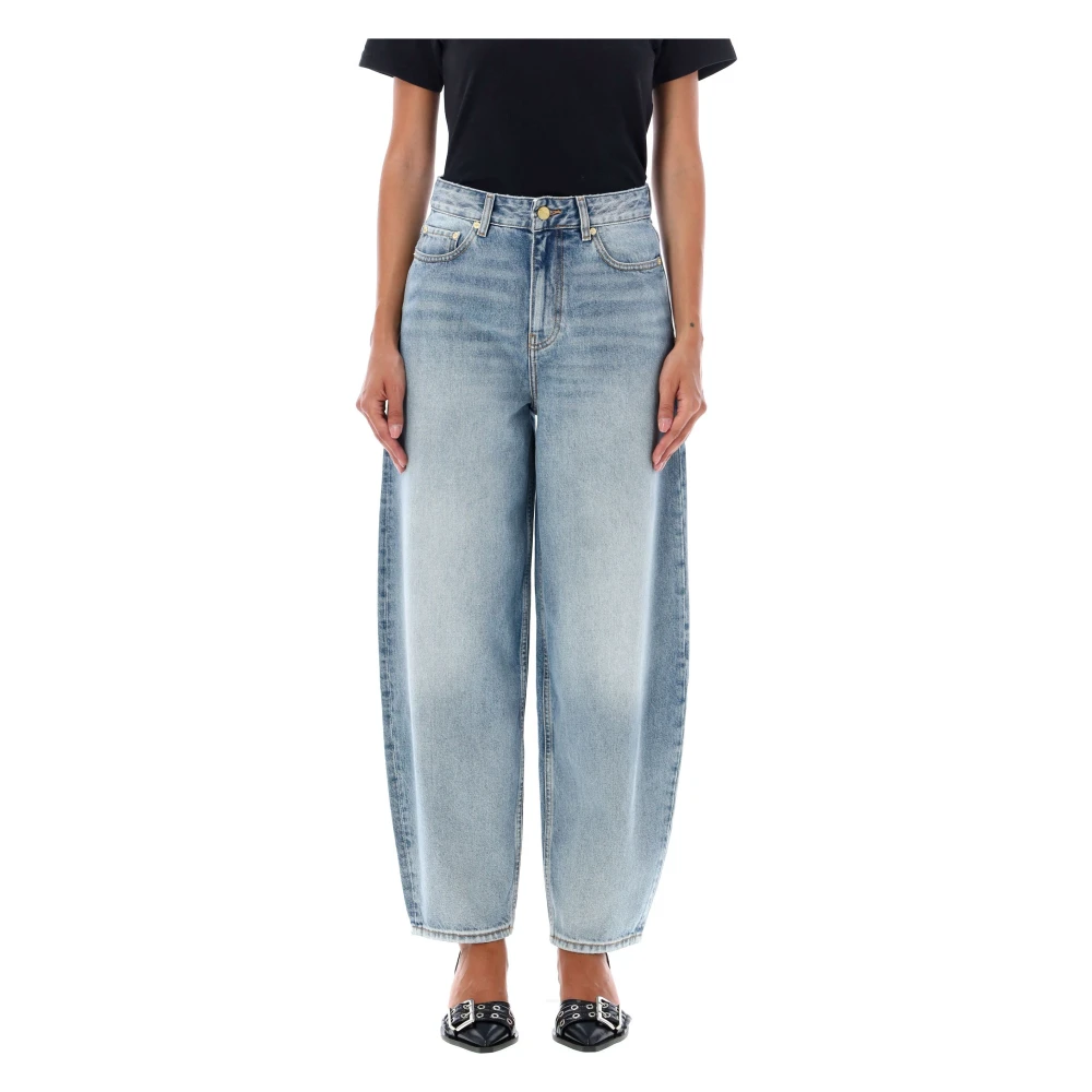 Ganni Lichtblauwe Vintage Balloon Denim Jeans Blue Dames