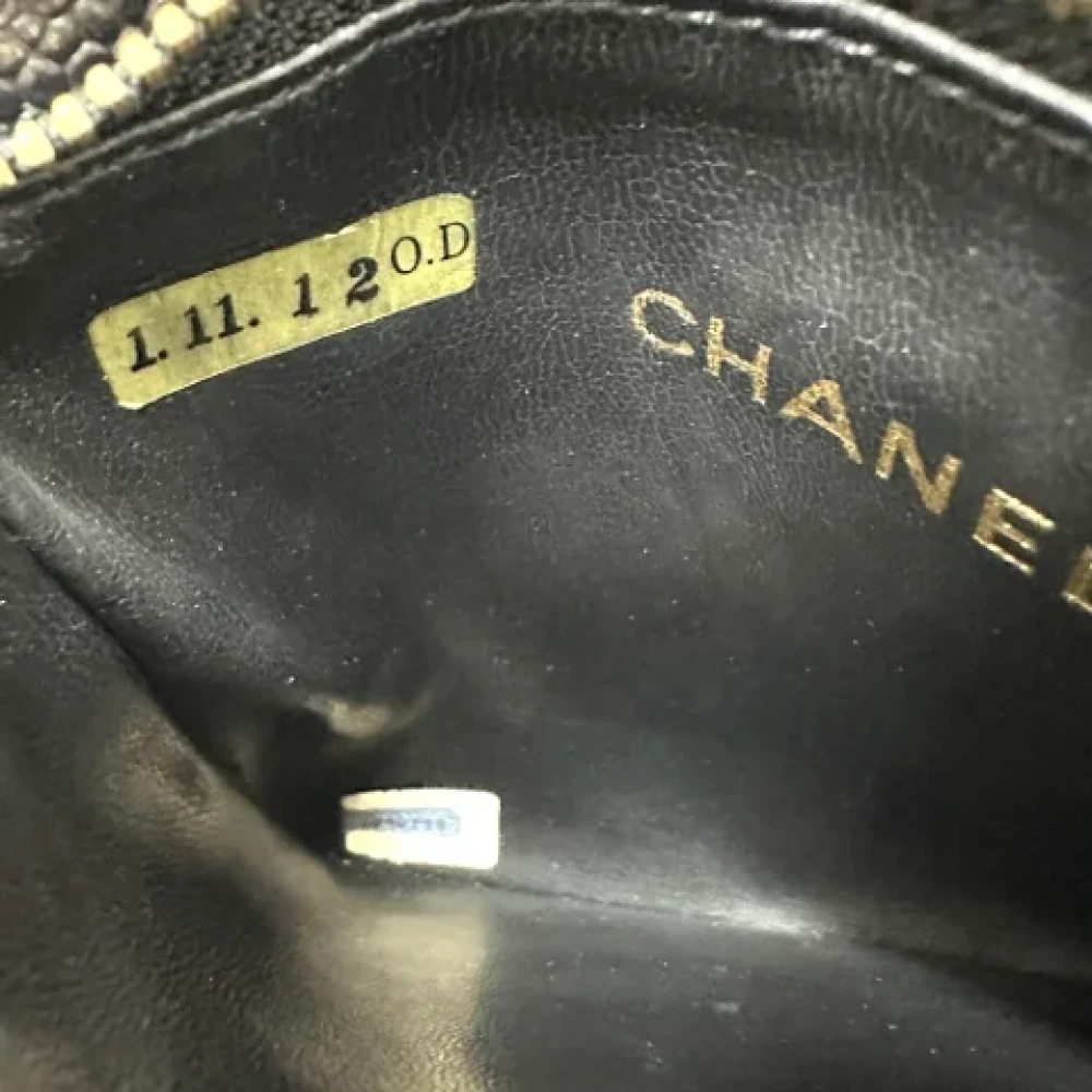Chanel Vintage Pre-owned Leather clutches Black Dames