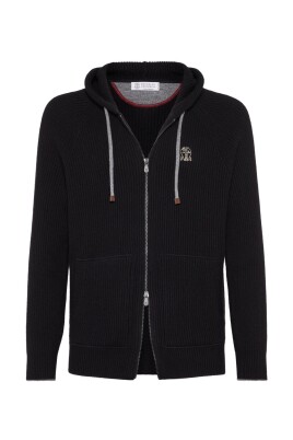 cardigan-de-luxe-en-soie-et-nylon-noir