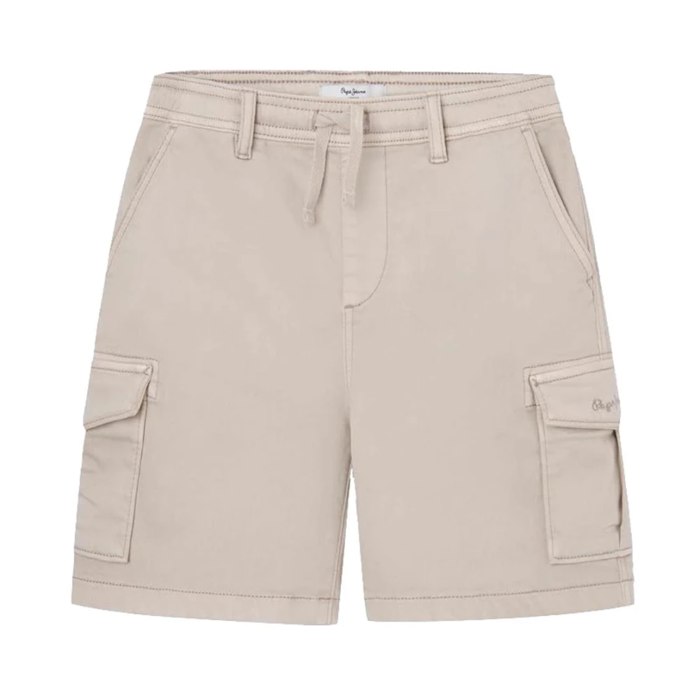 Pepe Jeans Beige Bermuda Shorts för Pojkar Beige, Pojke