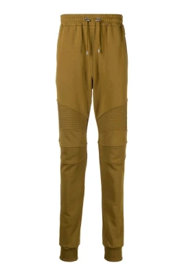 Räfflad Grön Flock Sweatpant