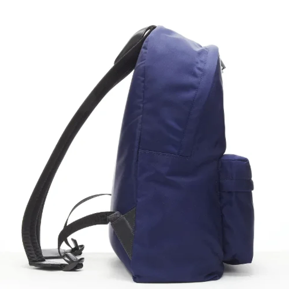 Versace Pre-owned Nylon backpacks Blue Heren