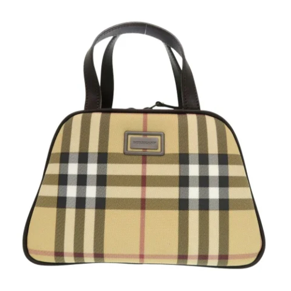 Burberry Vintage Pre-owned Leather handbags Beige Dames