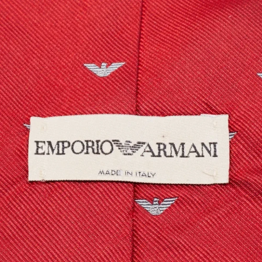 Armani Pre-owned Silk home-office Red Heren