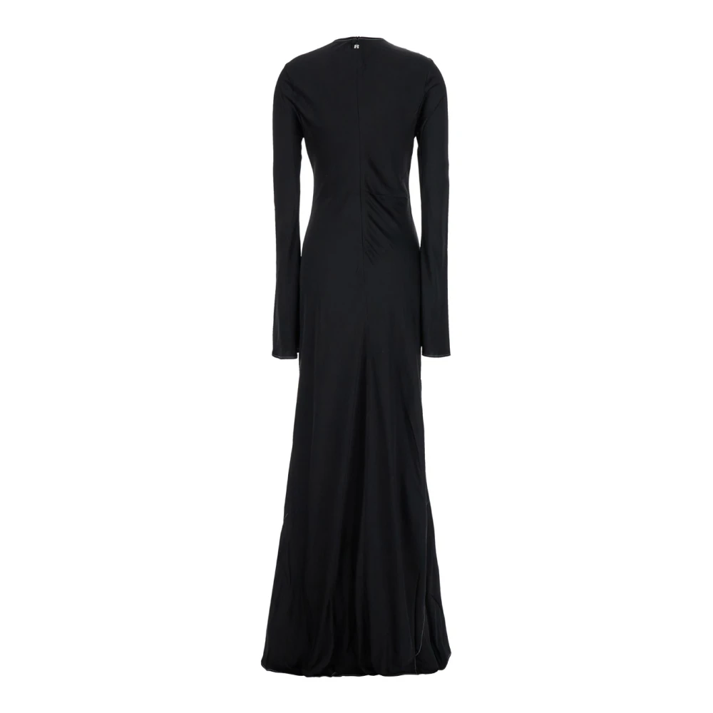 Rotate Birger Christensen Zwarte Satijnen Maxi Jurk Black Dames