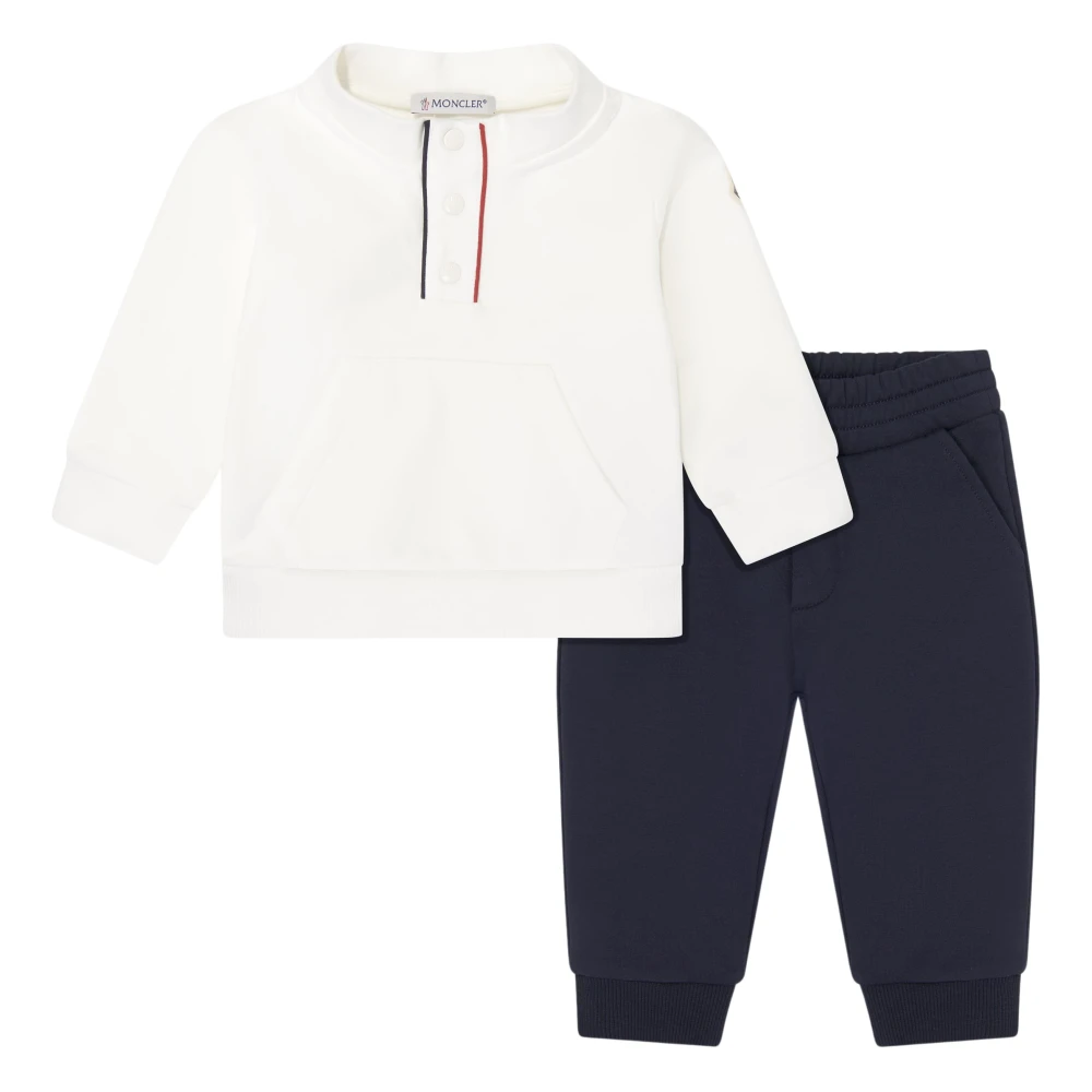 Moncler , Kids Sets, Unisex, Blue, 18 M, Logo Tracksuit