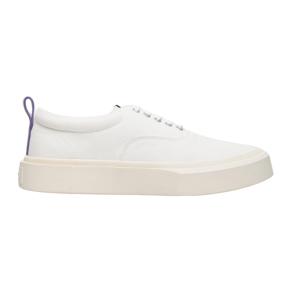 Eytys Canvas Sneakers Ronde Neus Chunky Zool Heren Schoenen Wit