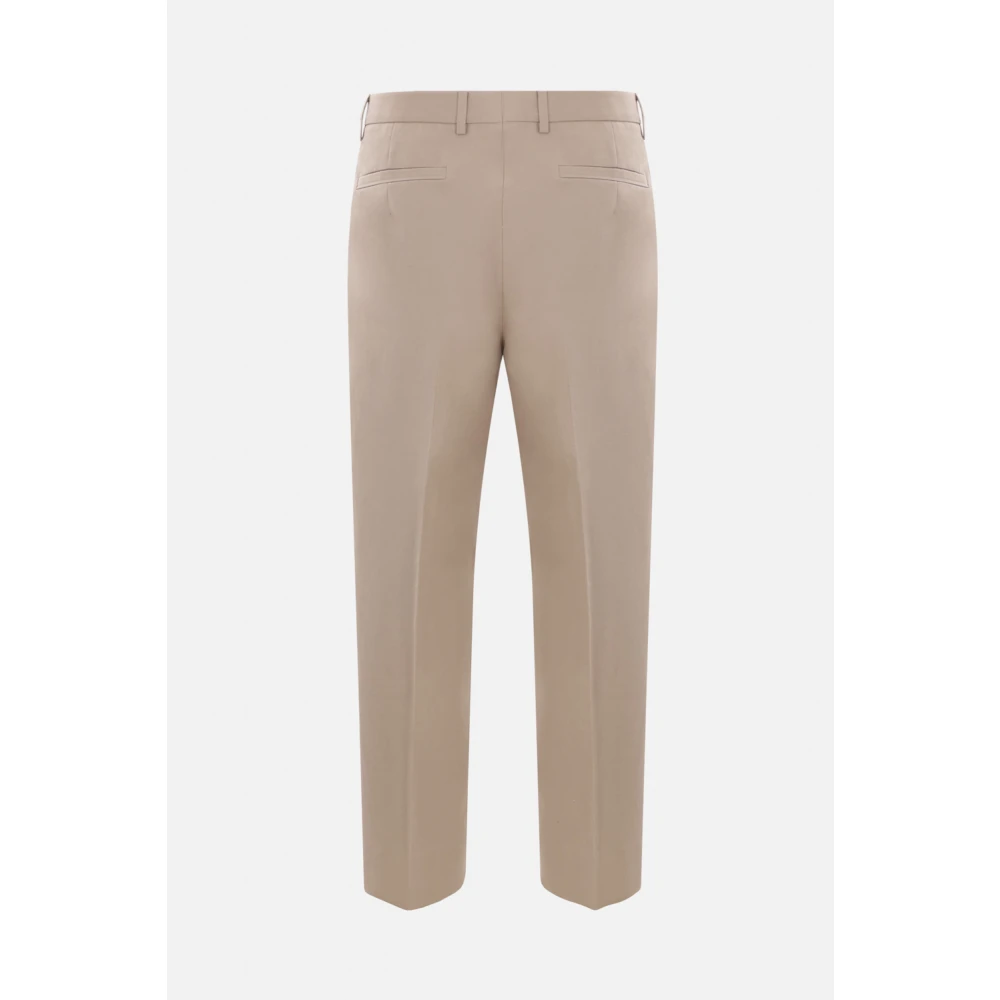 Ermenegildo Zegna Beige Straight Leg Trousers Beige Heren