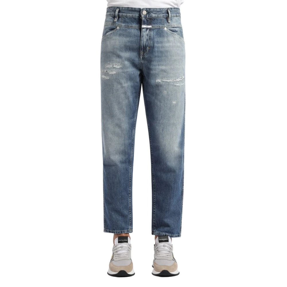 Vid Ben og Slim Fit Eco-Denim Jeans med Distressed Detaljer