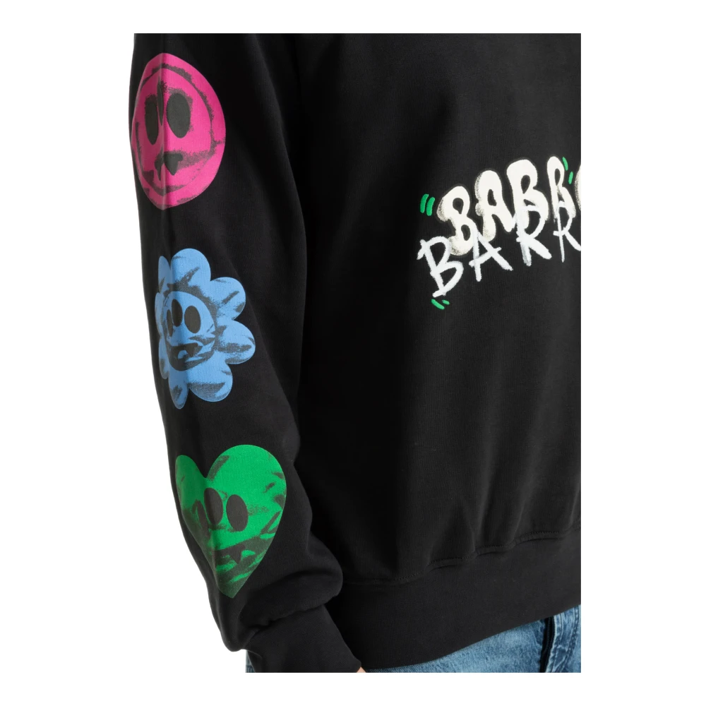 Barrow Gestreept Logo Hoodie Black Heren