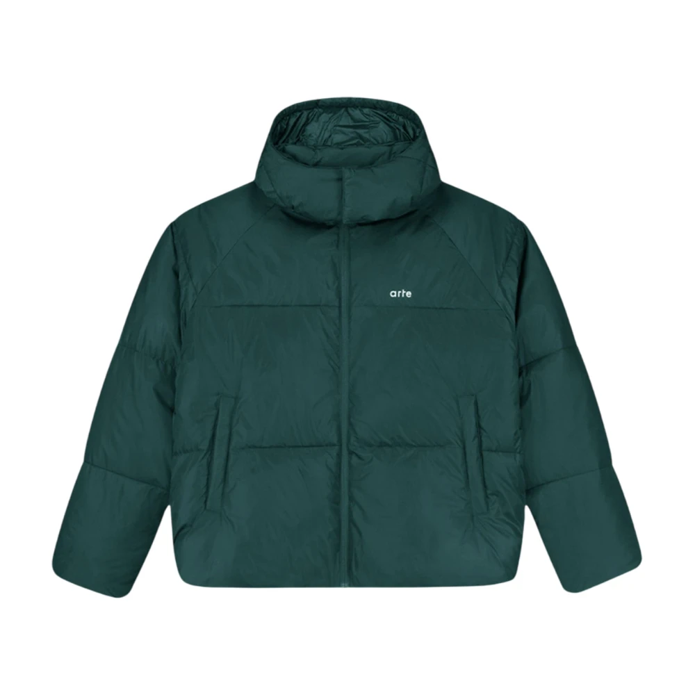Arte Antwerp Groene Pufferjas met hoge kraag Green Heren