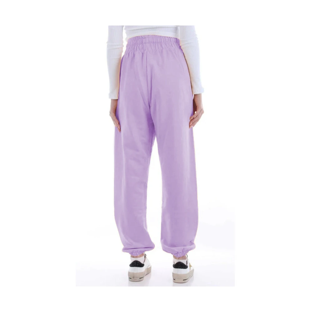Hinnominate Katoenen sweatpants met logoprint Purple Dames