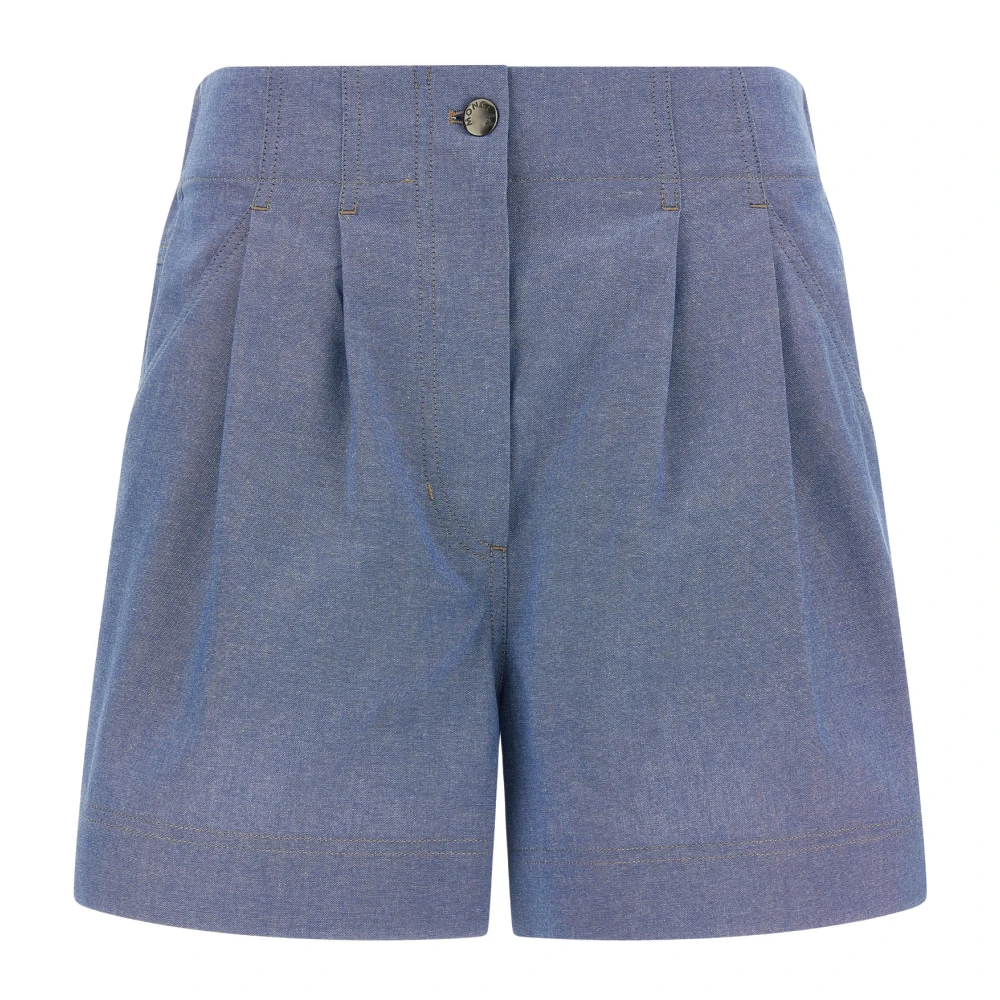 Moncler , Denim Shorts, Female, Blue, S, Grenoble Chambray Shorts
