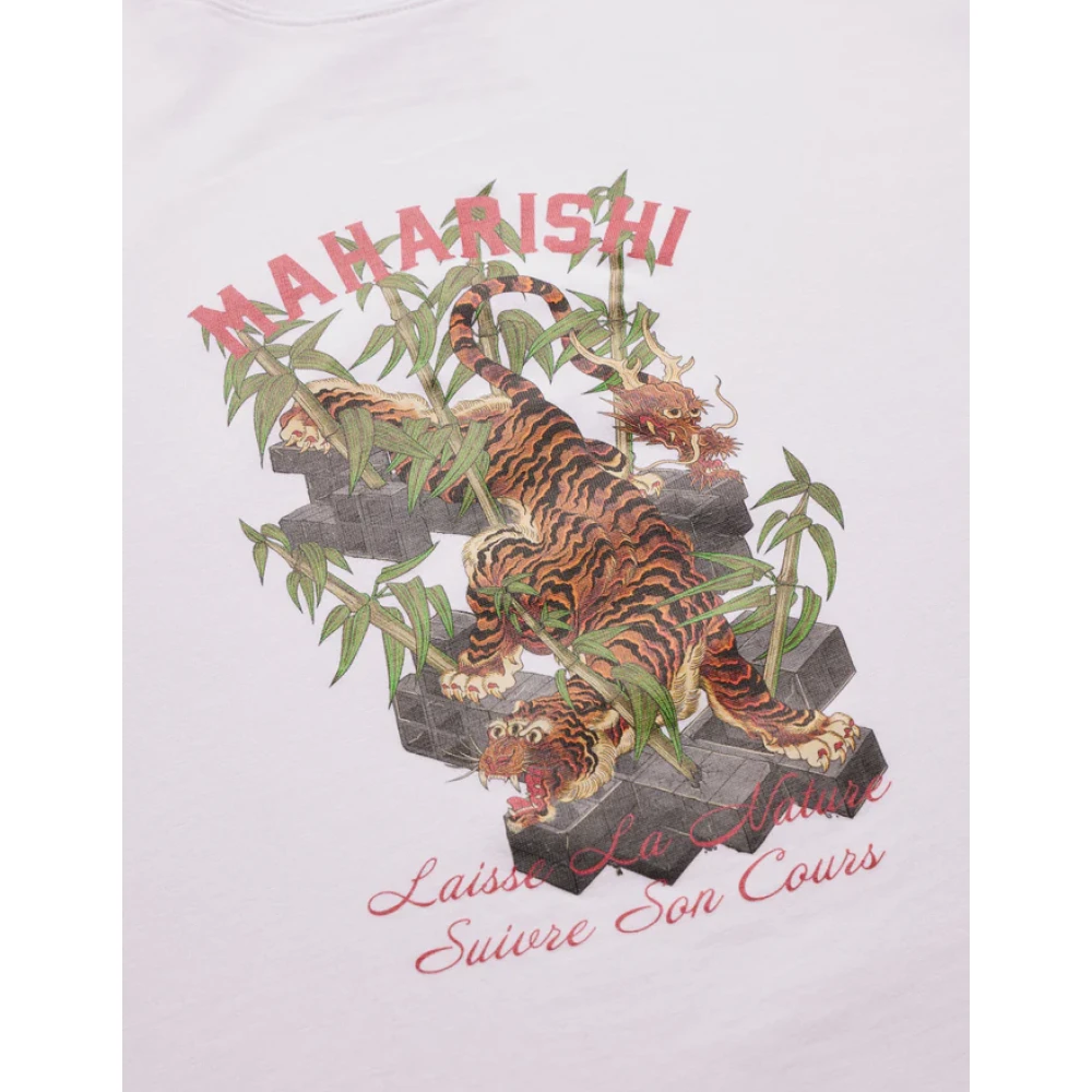 Maharishi Bamboe Tijger Grafische Tee White Heren
