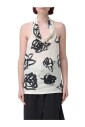 top-jaune-creme-col-halter