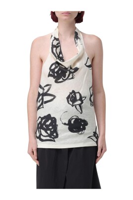 top-jaune-creme-col-halter
