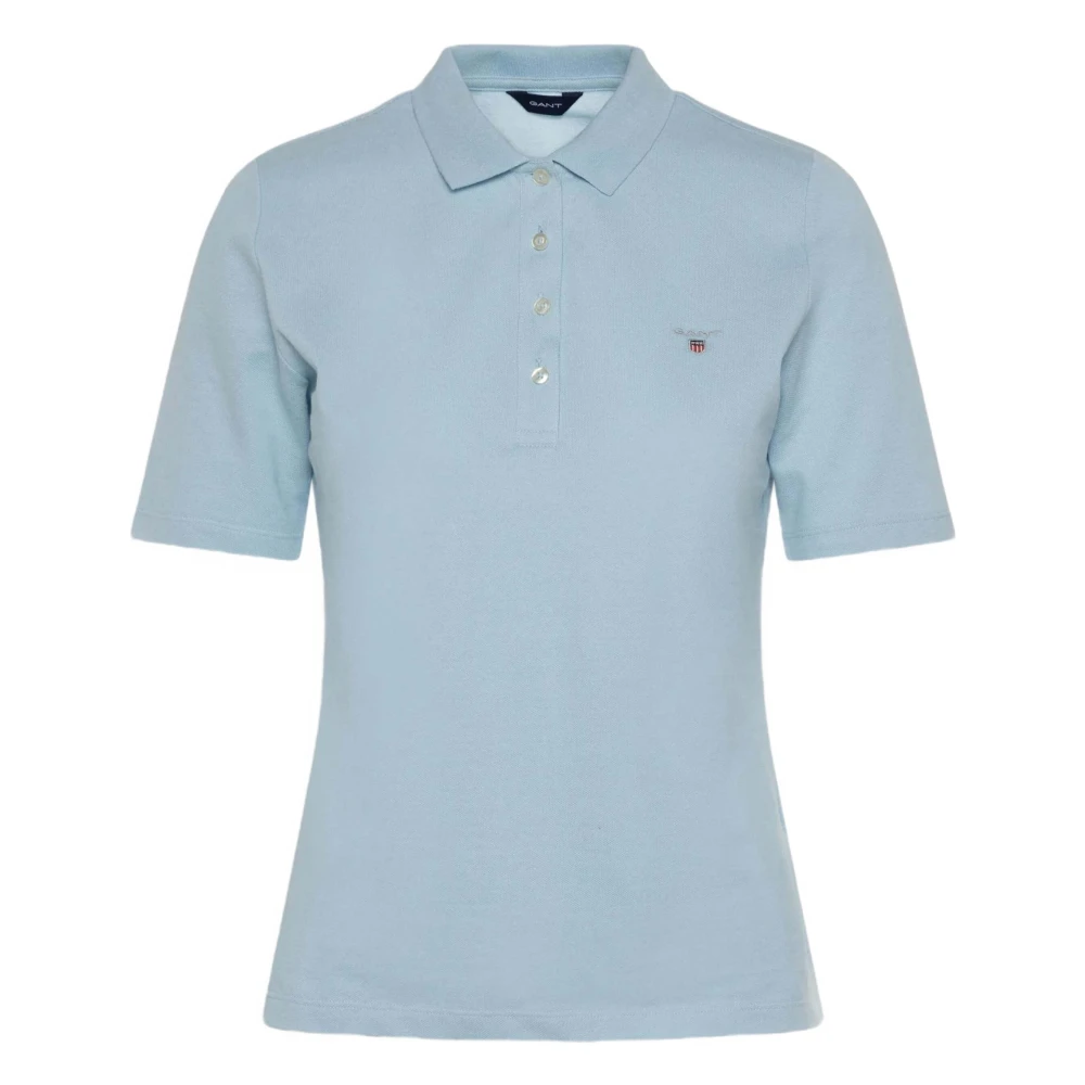 Gant Original Lss Pique Short Sleeve Polo Blue, Dam