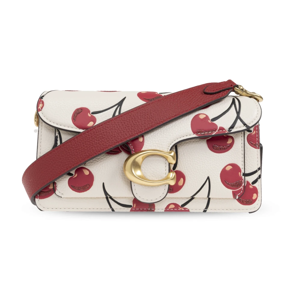 Coach Gestructureerde Lamsvacht Schoudertas Beige Dames