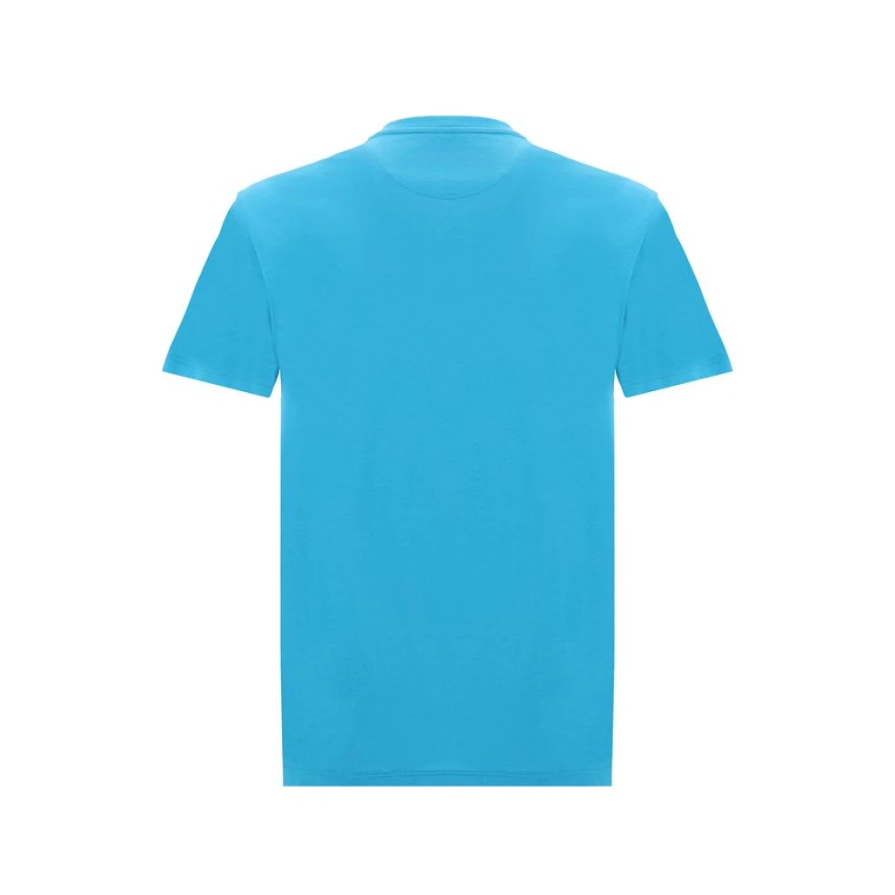 Valentino Logo Patch Katoenen T-Shirt Blue Heren