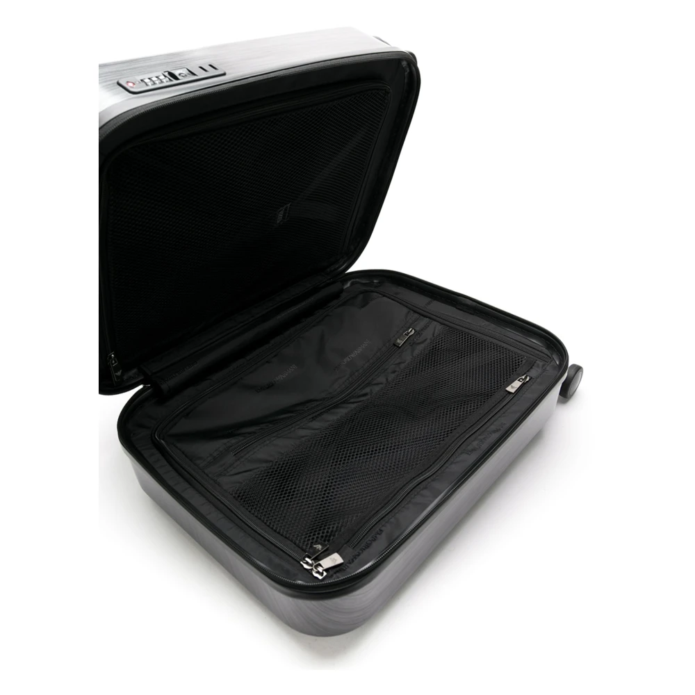 Emporio Armani Stijlvolle Reistrolley Tas Gray Heren