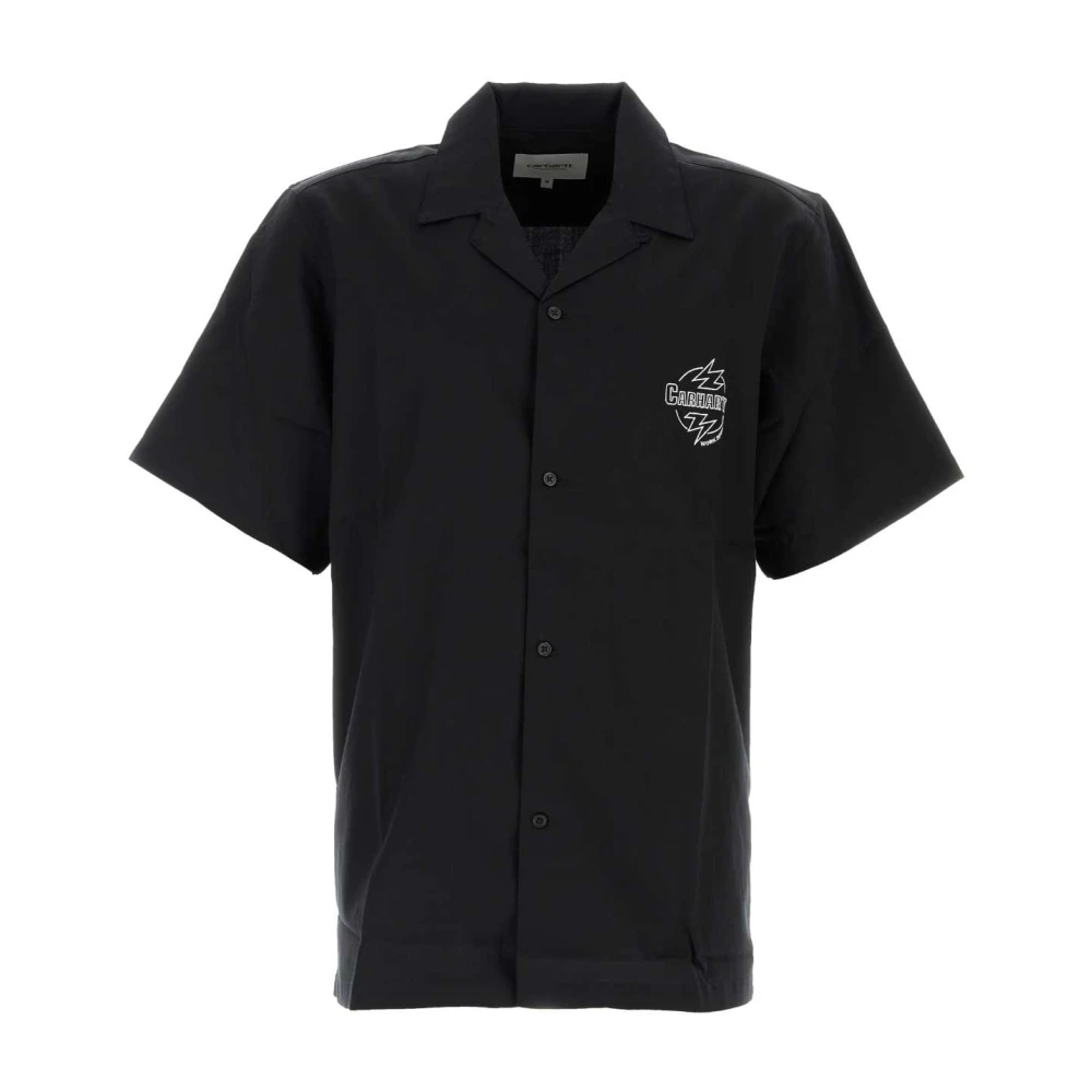 Carhartt WIP Zwarte Poplin Ablaze Shirt Black Heren