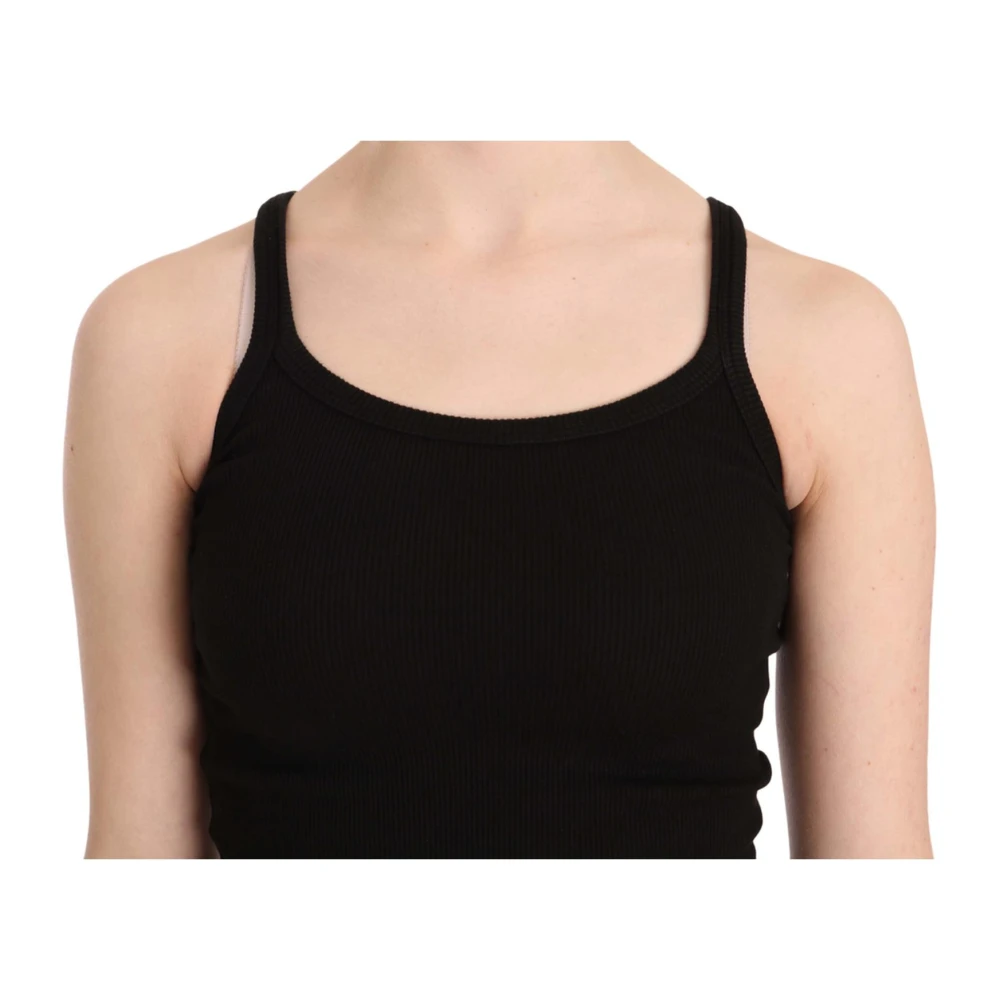 Pink Memories Zwarte Mouwloze Spaghetti Strap Top Black Dames