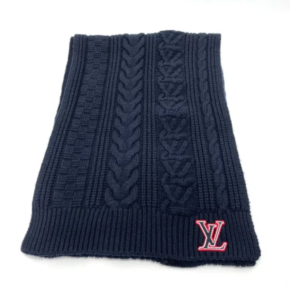 Louis Vuitton Vintage Pre-owned Wool scarves Blue Dames