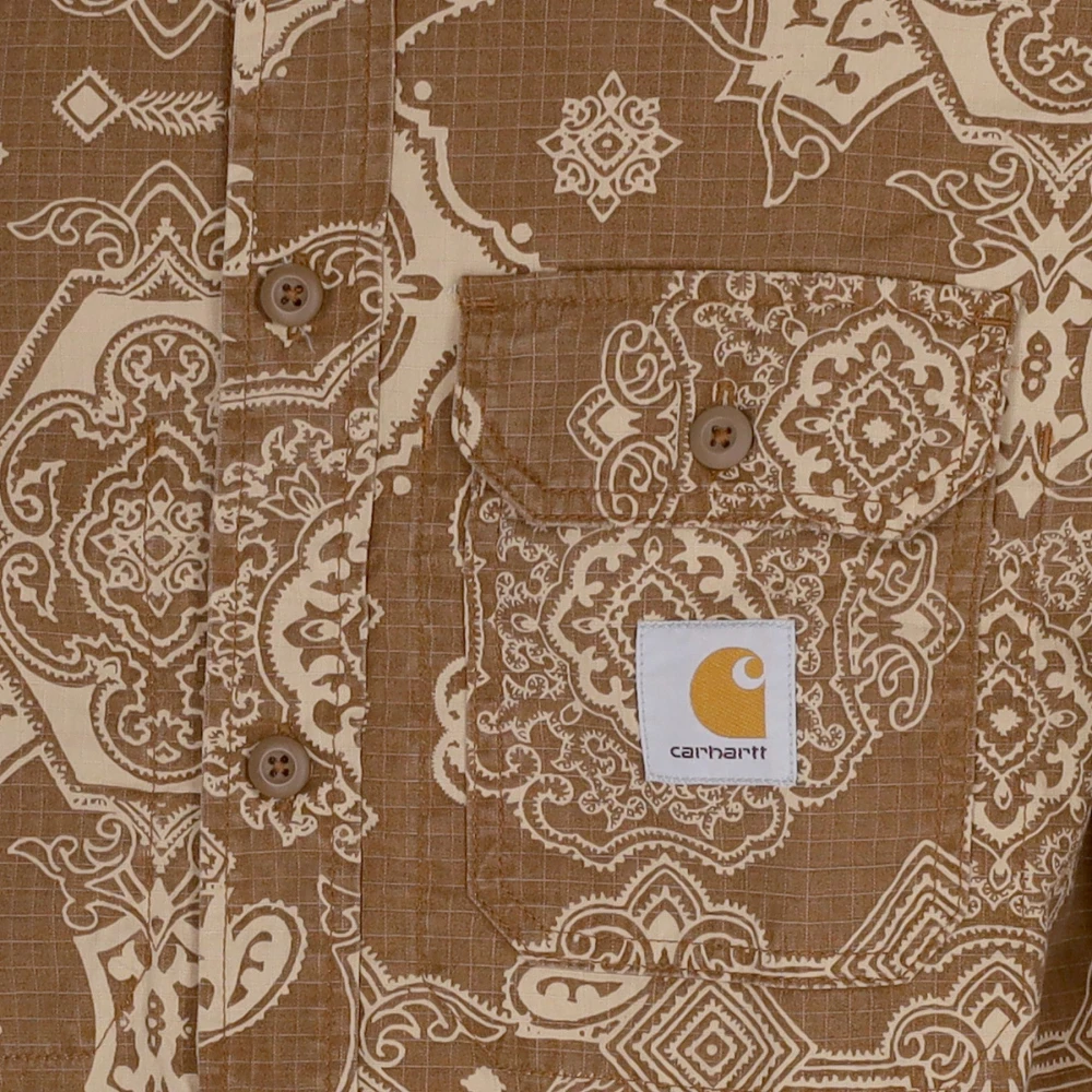 Carhartt WIP Bruine Overhemd met Lange Mouwen Heavy Stone Wash Brown Heren