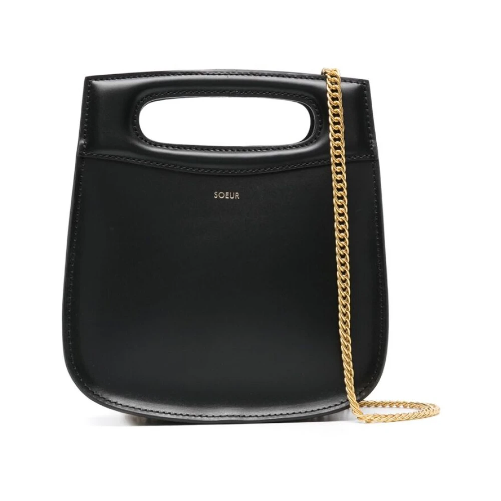Soeur Zwarte Leren Schoudertas Black Dames
