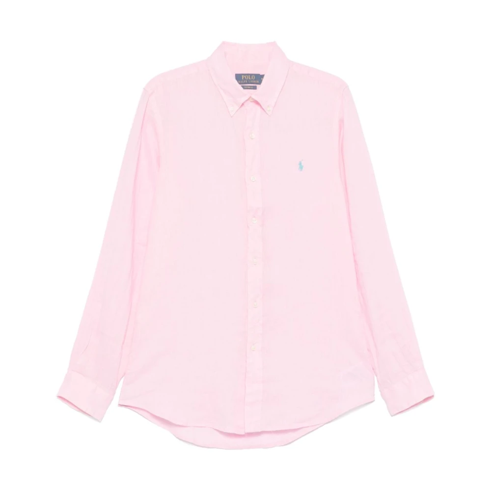 Polo Ralph Lauren Men's Pink Linen Shirt - Casual Shirts - Xl - Shirts