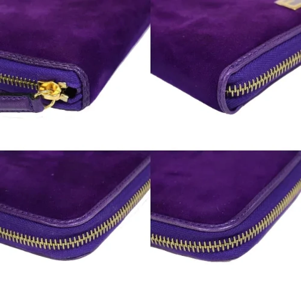 Fendi Vintage Pre-owned Suede wallets Purple Dames