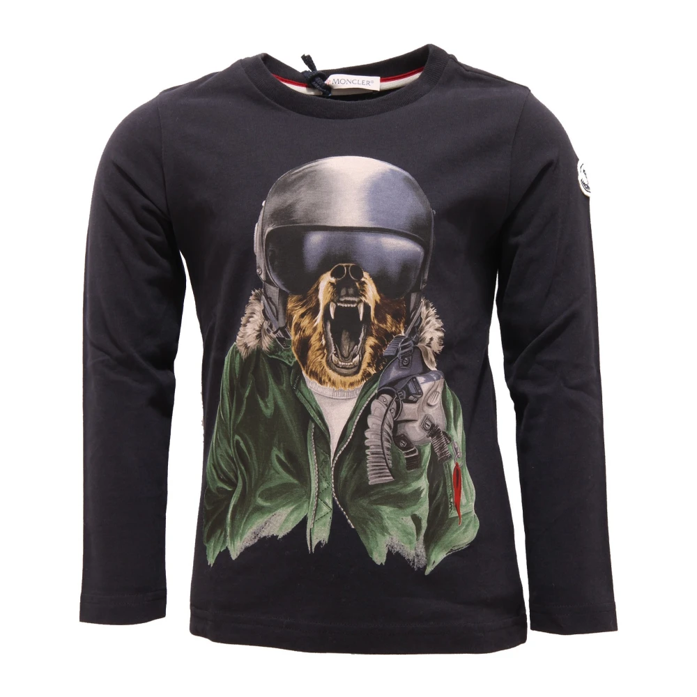 Moncler Boys Blue 6 Y, Maglia Girocollo